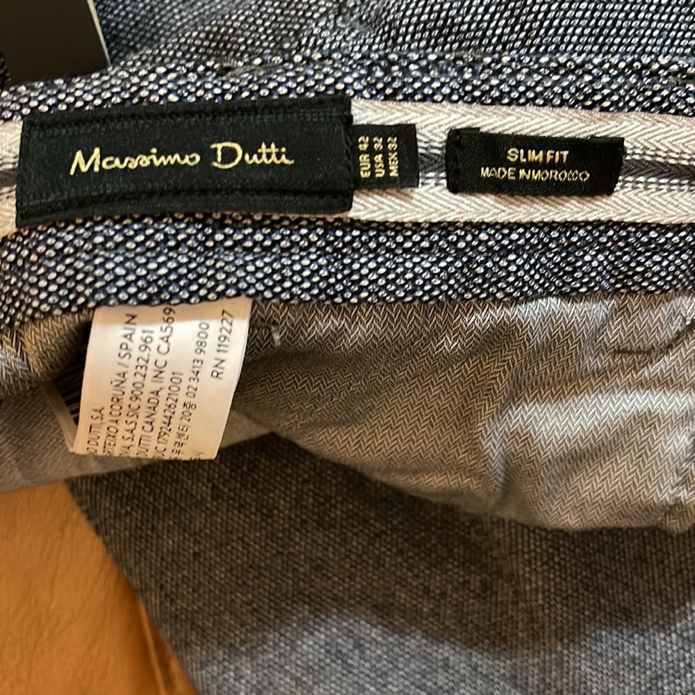 Massimo Dutti Limited Edition Slim Fit Patterned Chinos - Picture 6 of 7